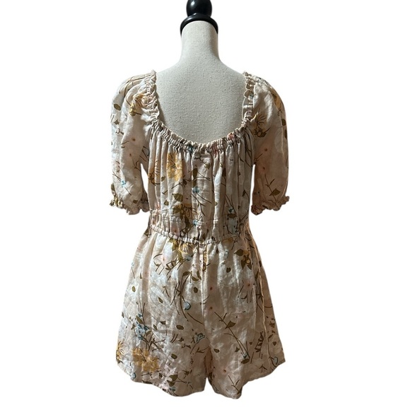 Spartina 449 Audrey Linen Romper in Babbie's Store Poppies - XS - Picture 6 of 10